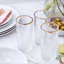 PASABAHCE TIMELESS 4 Verres GOLD TOUCH Long 450 ml