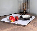 Lot de 2 Plat à couscous carré effet marbre 45 et 50 cm