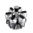 KARACA DIMPLE STEEL Set de 6 pots à épices avec support - 7 Parça baharat takımı