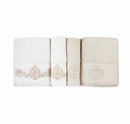 KARACA HOME ELDORA NEW Set de serviettes de bain 4 pièces beige-blanc cassé