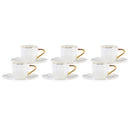 KARACA SARKAS Set de tasses à café 12 pièces 6 personnes - 6 Kişilik Kahve Fincanı Takımı