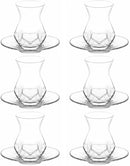 LAV ALYA Set de verres à thé 6 personnes 12 pièces - Design moderne - 12 Parça Modern Tasarım Çay Seti