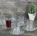 TREND HOME Set de verres à thé avec anse 6 personnes 12 pièces