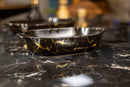 TREND HOME COLLECTION BOWL  Lot de 2 assiettes de service marbré noir TREND HOME COLLECTION BOWL  2'Li  mermer desen servis tabağı siyah  TREND HOME COLLECTION BOWL  2er-Set schwarz marmorierte Servierplatten