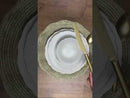 KUTAHYA PORCELAINE BONE ILAY Service liseré doré de table 6 personnes 24 pièces