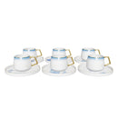 KARACA ISTANBUL Set de tasses à café 12 pièces 6 personnes